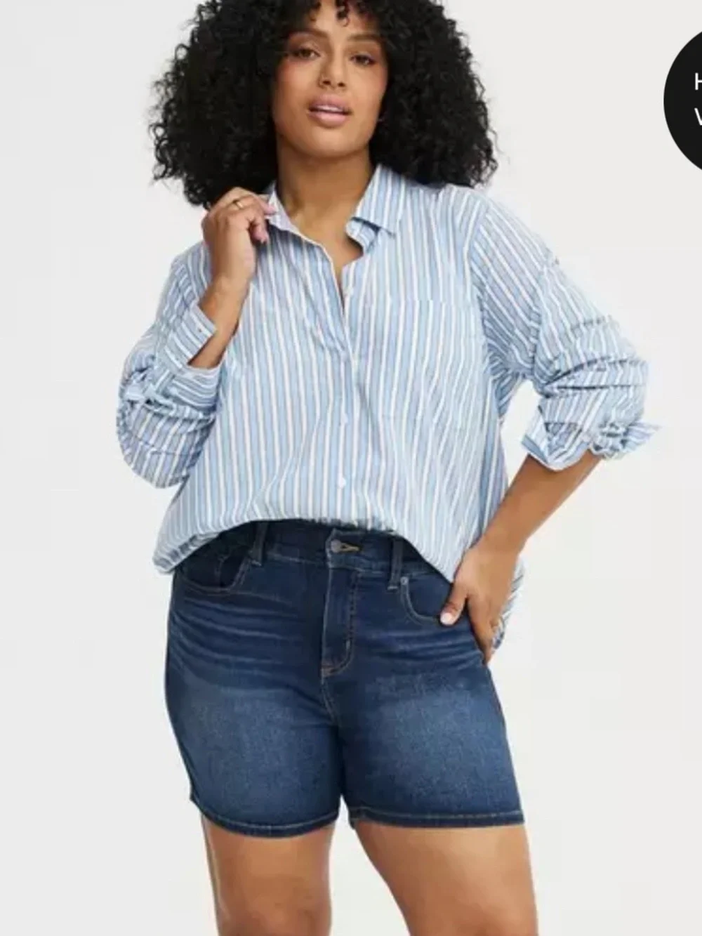 TORRID 5” Bombshell High Rise Short Stretch Denim Dark Wash Hydrosphere 22 - Picture 1 of 10